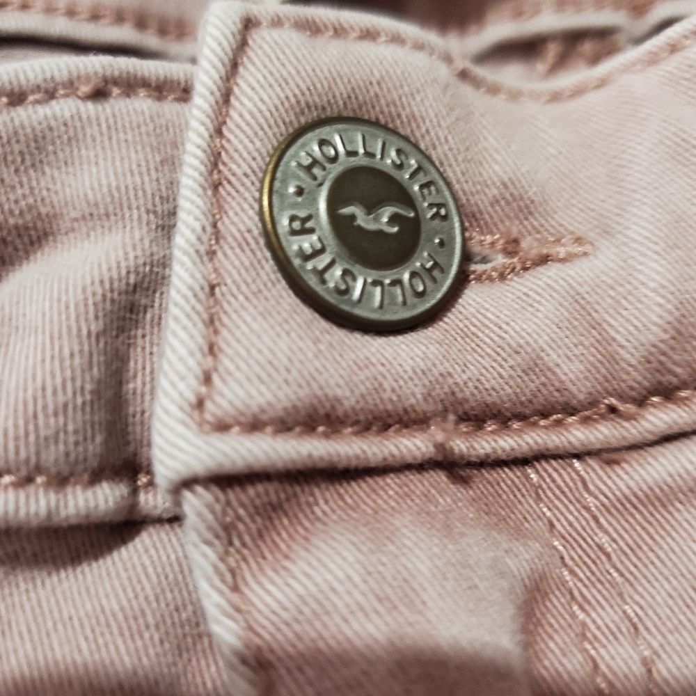 Hollister Khaki Tan Ripped Skinny Pants - Picture 3 of 7